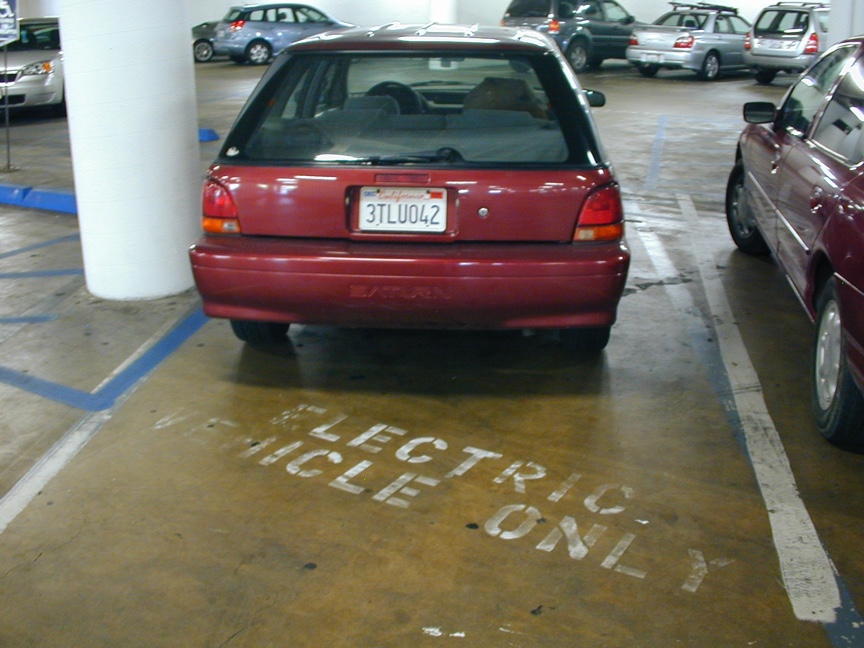 Former EV parking space