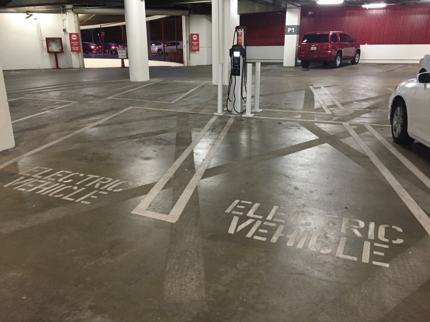 New EV parking spaces