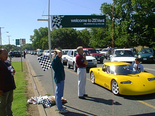 ZEV road rally starting line